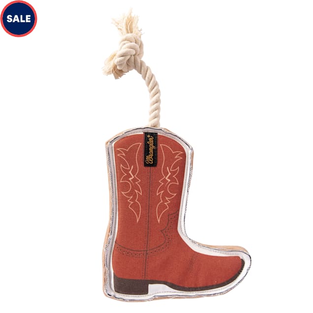 Wrangler XL Felt & Rope Boot Dog Toy for TugOWar