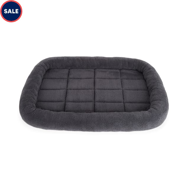EveryYay Plush Dog Crate Mat, 29" L X 19" W X 2" H, Charcoal Grey Petco