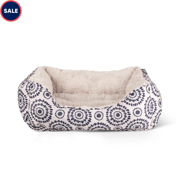 PetShop by Fringe Studio Medallion Cuddler Pet Bed 25 L X 21 W X 8.5 H Ink Petco