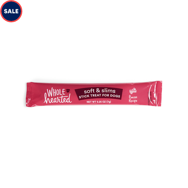 WholeHearted Grain Free Soft and Slim Bacon Recipe Dog Stick Treat, 0.25 oz. - Carousel image #1