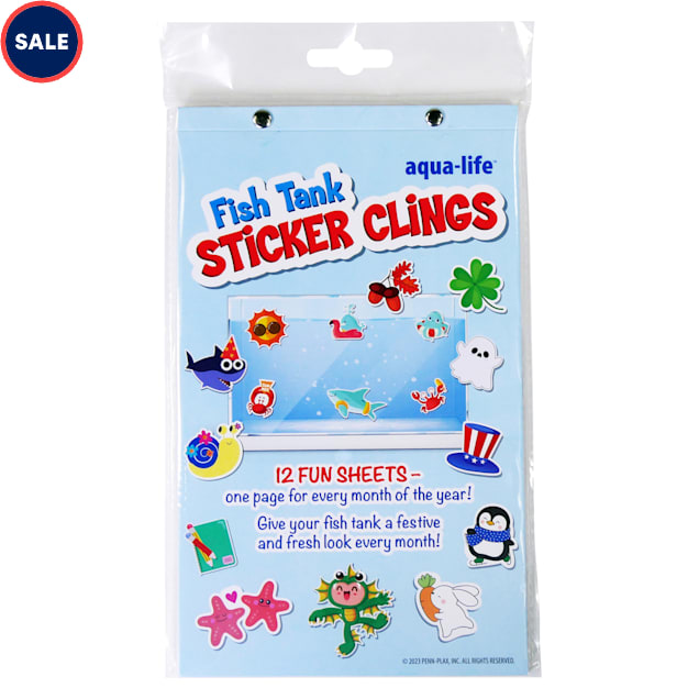 Penn Plax Aqua-Life Aquarium Fish Sticker Clings - 12 Page Sheet Booklet - Carousel image #1