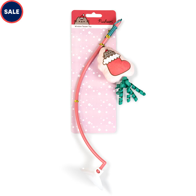 Pusheen Holiday Window Sticking Cling Teaser for Cats - Carousel image #1