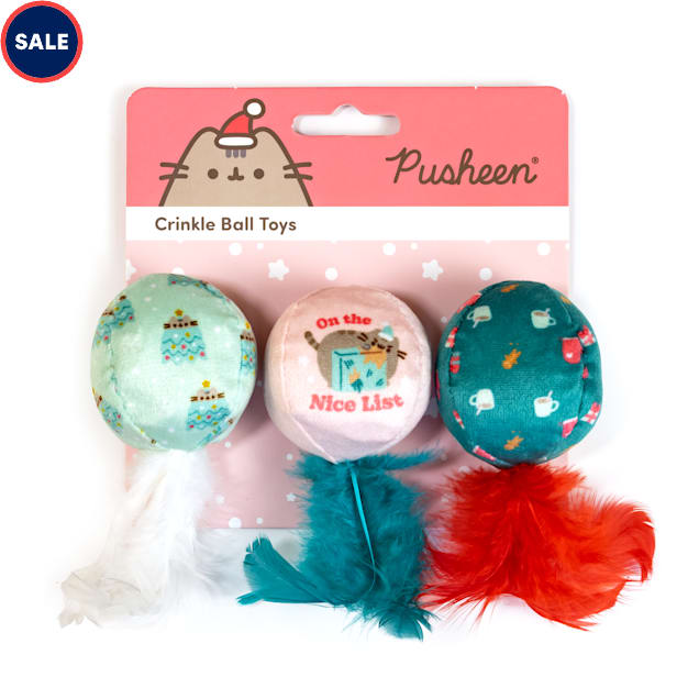 Pusheen Crinkle Ball Cat Toy, Pack of 3 - Carousel image #1