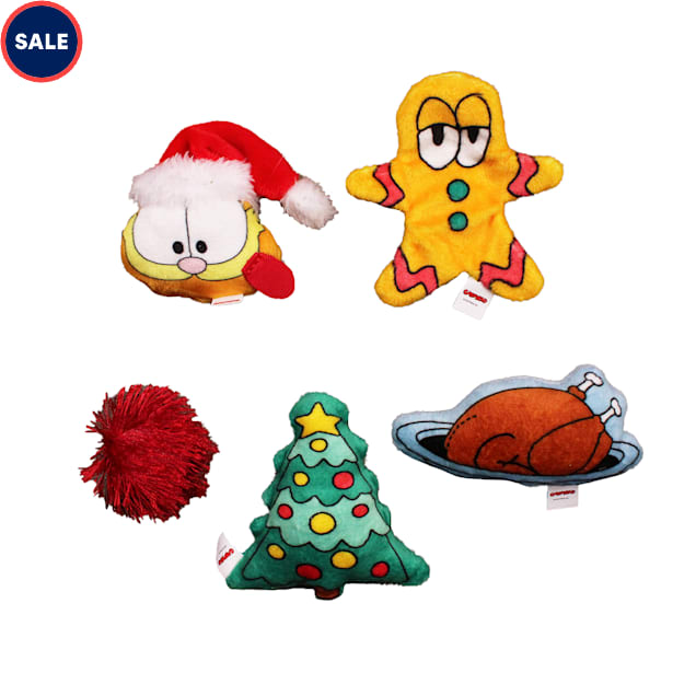 Garfield Holiday Feast Cat Toys with Catnip, Pack of 5 - Carousel image #1