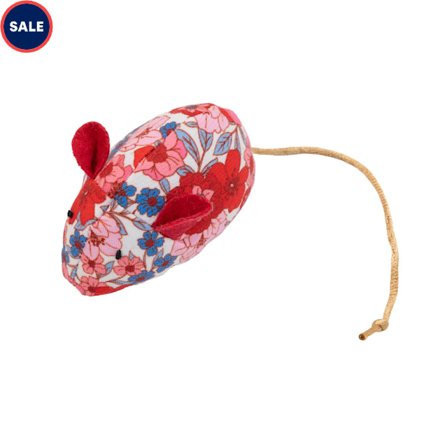 Draper James Pink Floral Mouse Cat Toy - Carousel image #1