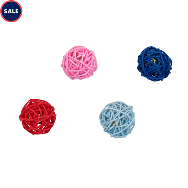 Draper James Wicker Ball Cat Toy, Pack of 4 - Carousel image #1