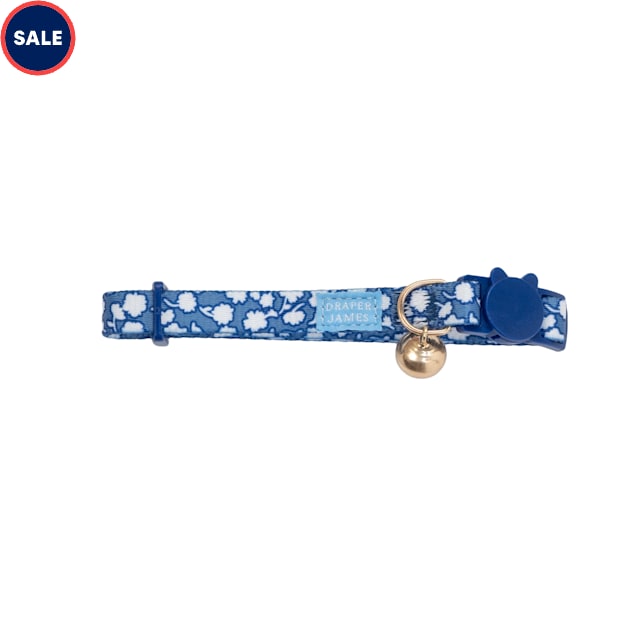 Draper James Floral Print Cat Clasp Collar, Blue - Carousel image #1