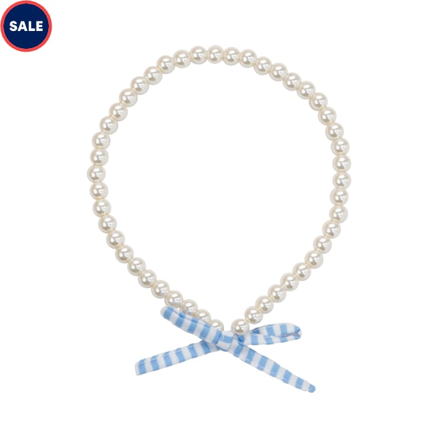 Draper James Striped Beaded Necklace, X-Small/Small, Blue - Carousel image #1