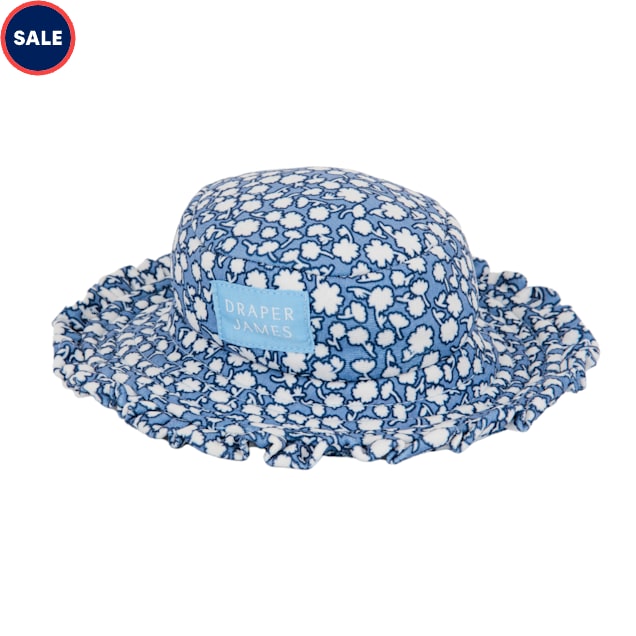 Draper James Ruffle Brim Garden Bucket Hat for Dogs, X-Small/Small, Blue - Carousel image #1