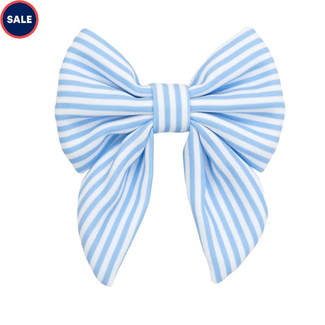 Draper James Striped Bow Slider, Medium/Large, Blue - Carousel image #1