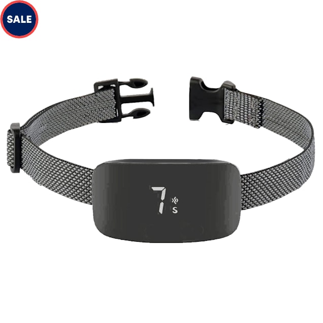 Pet Life Black Evolution LED 7 Level Vibration and Sound Smart Anti Bark Dog Collar Petco