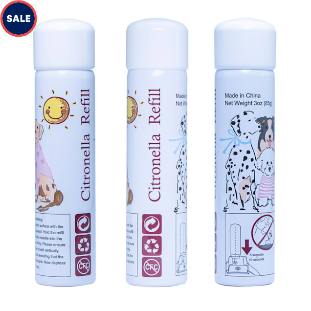 Pet Life Auto Myst 3 Level Sensitivity of Spray and Tone Anti Bark Dog Collar 3 Refill Bottles Petco