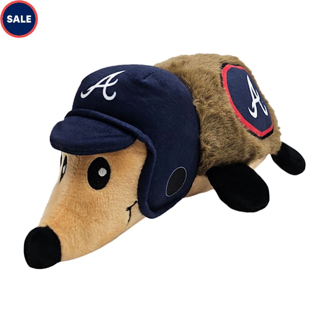 Pets First MLB Atlanta Braves Hedgehog Dog Toy, Medium - Carousel image #1