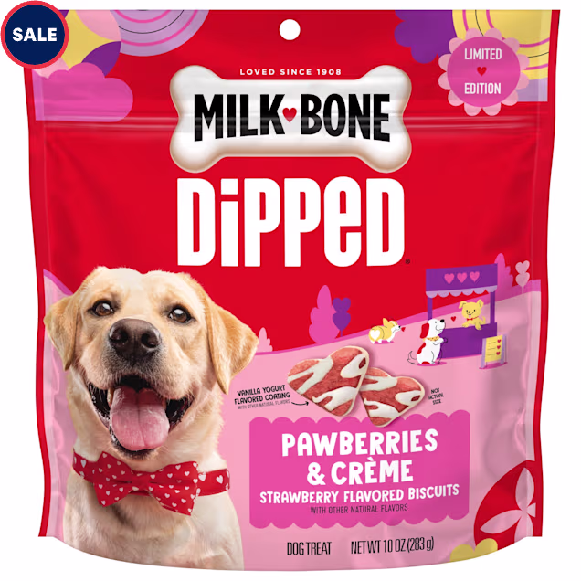 Milk-Bone Pawberries & Creme Strawberry Flavored Dog Biscuits, 10 oz. - Carousel image #1