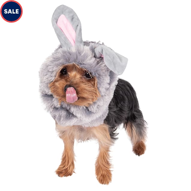 Lexington Road Halloween Bunny Snood Costume for Dogs, Small/Medium, Grey - Carousel image #1