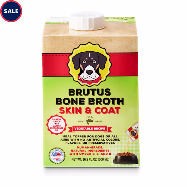 Brutus Bone Broths Vegetable Skin & Coat for Dog Food, 16.9 oz. - Carousel image #1