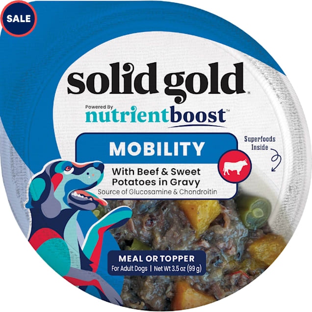 Solid Gold Mobility, Beef & Sweet Potato Wet Functional Dog Food, 3.5 oz., Case of 6 - Carousel image #1