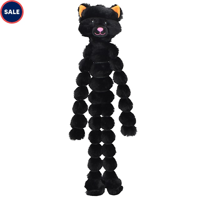 Multipet International Halloween Crimpy Cuddlerz Black Cat Dog Toy, 18" H, Large - Carousel image #1