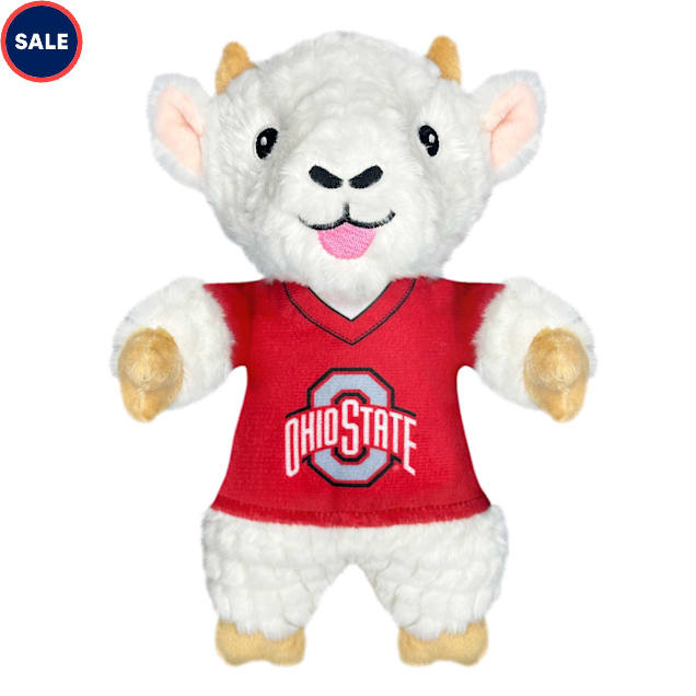 Pets First NCAA Ohio State Goat Plush Dog Toy, Medium - Carousel image #1