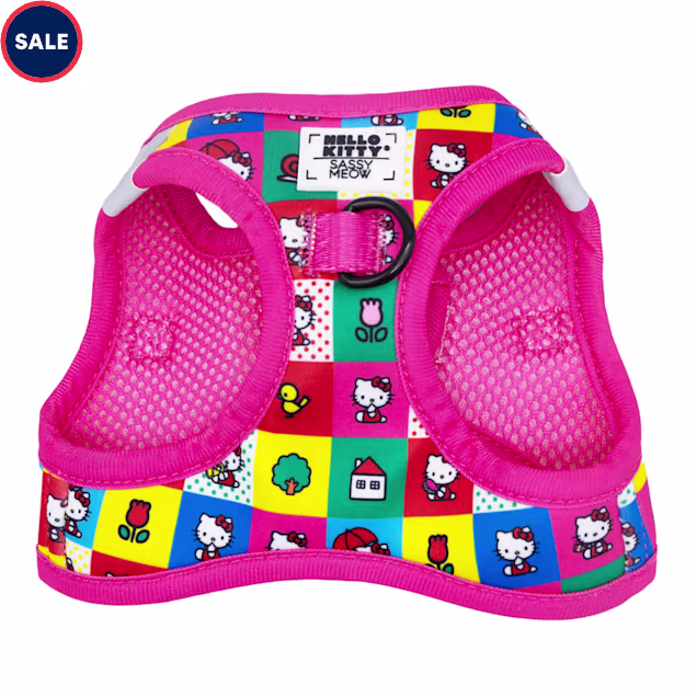 Sassy Meow Hello Kitty Pink Cat Harness, X-Small - Carousel image #1