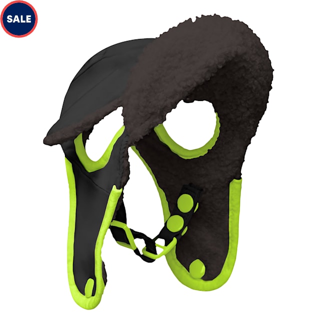 Canada Pooch Cool Factor Aviator Sherpa Dog Hat, Small, Black - Carousel image #1