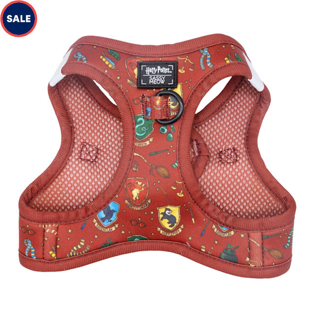 Sassy Meow Cat Harness, Harry Potter Red, X-Small - Carousel image #1