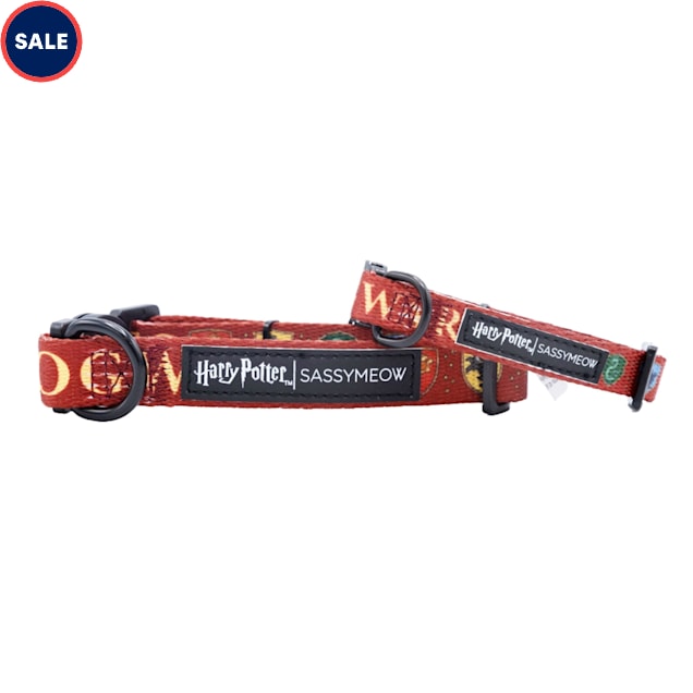 Sassy Meow Harry Potter Red Cat Collar, Small - Carousel image #1