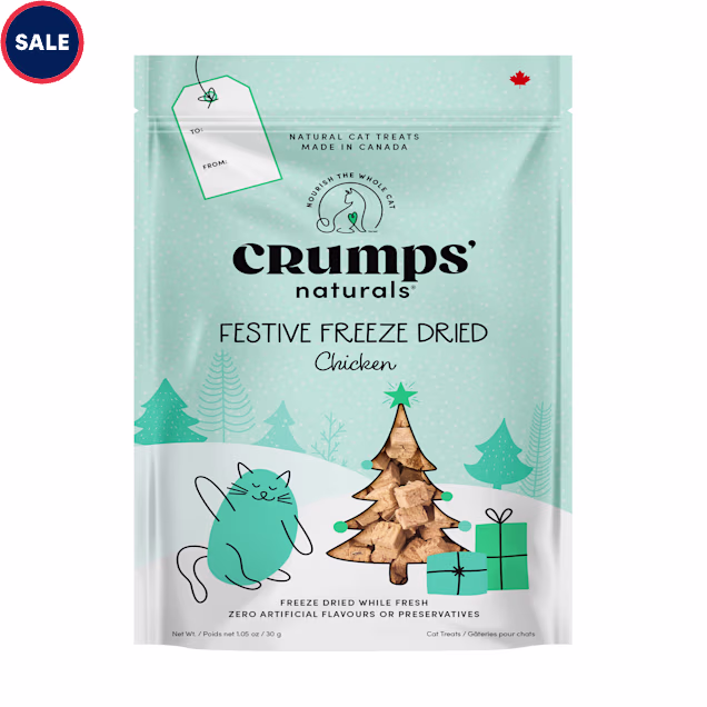 Crumps' Naturals Festive Freeze Dried Chicken for Cats, 1.05 oz. - Carousel image #1
