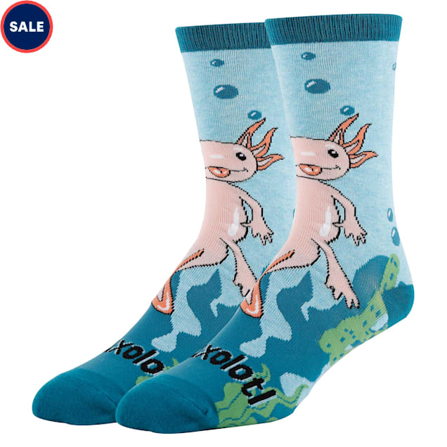 Oooh yeah! Men's Relaxolotl Funny Crew Socks, Size 8-13 - Carousel image #1
