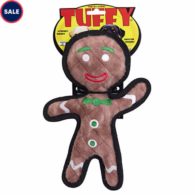 Tuffy Holiday Gingerbread Man Dog Toy, Medium - Carousel image #1
