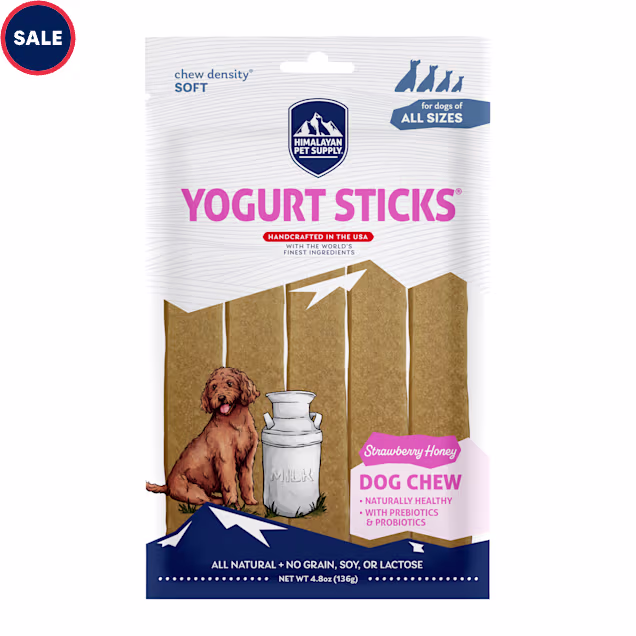 Himalayan Dog Chew Strawberry & Honey Yogurt Sticks for Dogs, 4.8 oz. - Carousel image #1