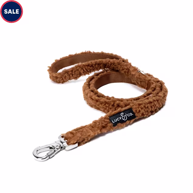 Lucy & Co. The Cinnamon Teddy Dog Leash, 8.58" L X 2.36" W, Small - Carousel image #1