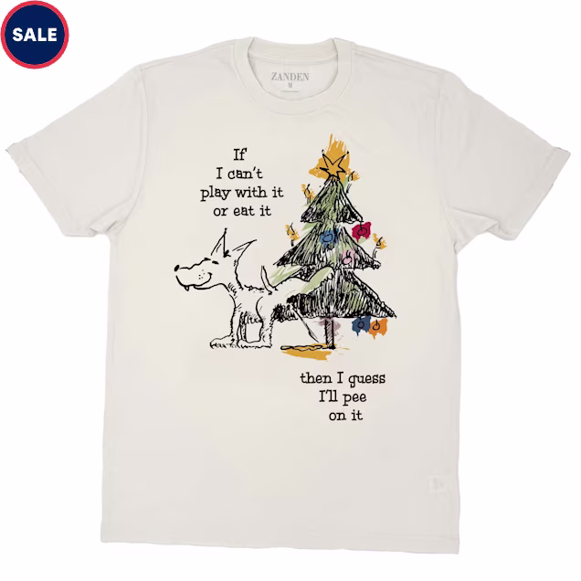 Zanden Naughty List Dog Holiday Adult T-Shirt, X-Small - Carousel image #1