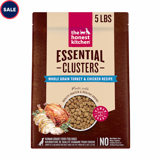 The Honest Kitchen Essential Clusters Whole Grain Turkey & Chicken Dog Food, 5 lbs. - Carousel image #1