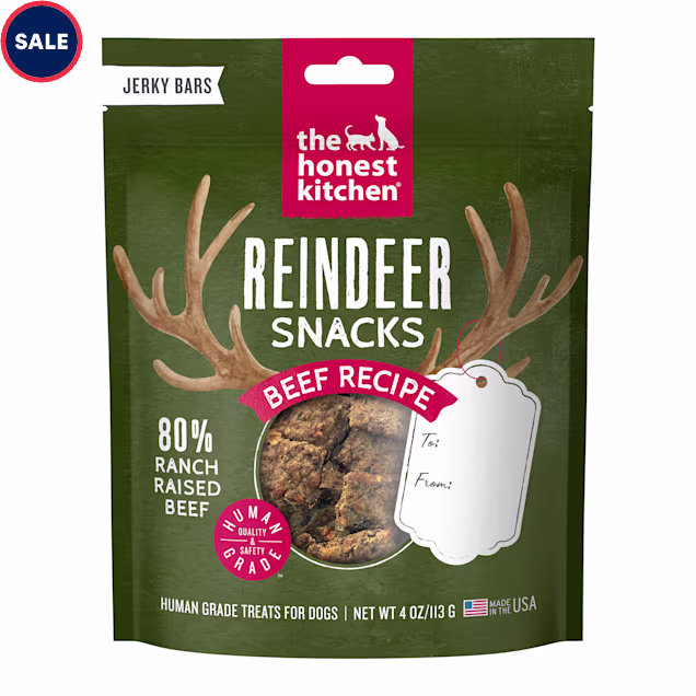 The Honest Kitchen Jerky Harvest Mini Bars Beef Recipe with Carrots & Apples Dog Treats, 4 oz. - Carousel image #1