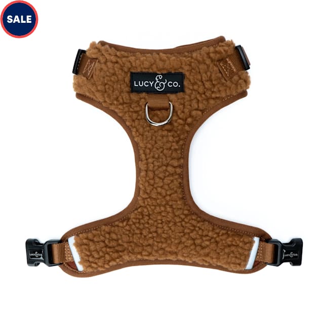 Lucy & Co. The Cinnamon Teddy Fleece No-Pull Dog Harness, X-Small - Carousel image #1