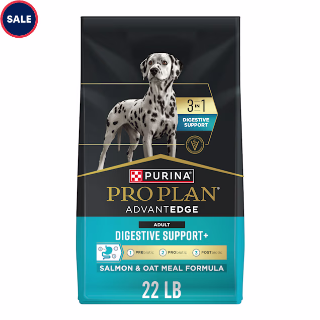 Purina Pro Plan AdvantEDGE Digestive Support Plus Salmon & Oat Meal Formula Adult Dry Dog Food, 22 lbs. - Carousel image #1