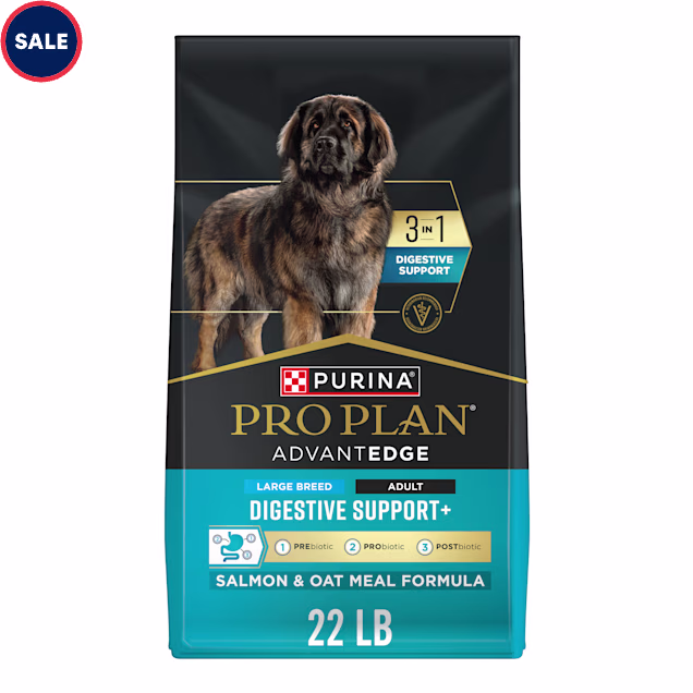 Purina Pro Plan AdvantEDGE Digestive Support Plus Large Breed Salmon & Oat Meal Formula Adult Dry Dog Food, 22 lbs. - Carousel image #1
