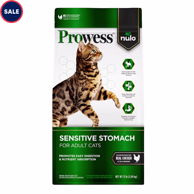 Nulo Prowess Sensitive Stomach for Adult Cat Food, 13 lbs. - Carousel image #1