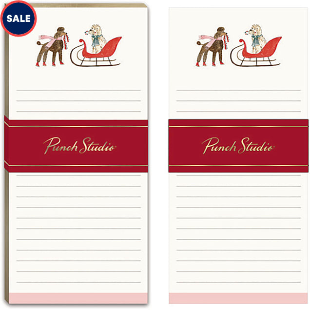 Punch Studio Snow Day Dogs Poodle Listpad - Carousel image #1