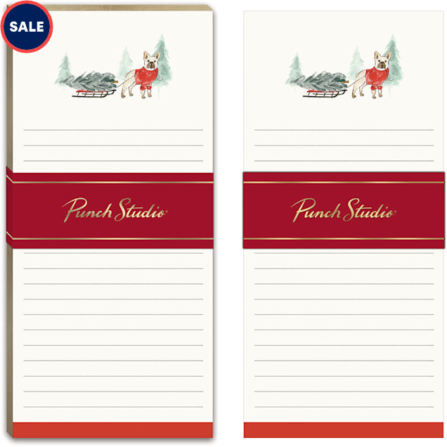 Punch Studio Snow Day Dogs Frenchie Listpad - Carousel image #1