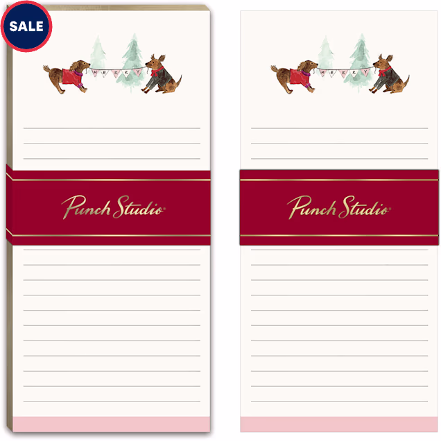 Punch Studio Snow Day Dogs Terriers Listpad - Carousel image #1