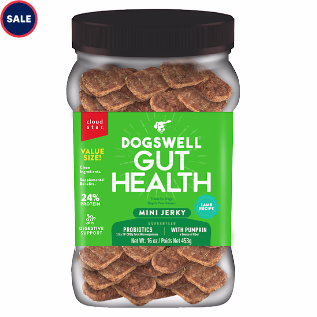 Dogswell Mini Jerky Gut Health Lamb Dog Treats, 16 oz. - Carousel image #1