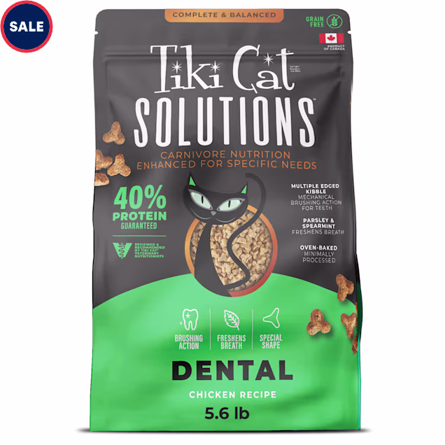 Tiki Cat Solutions Dental, Chicken Dry Cat Food, 5.6 lbs. - Carousel image #1