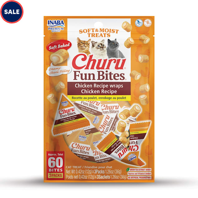 Inaba Chicken Recipe Churu Fun Bites for Cat, 1.26 oz. - Carousel image #1