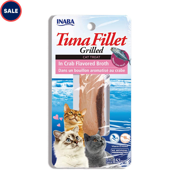 Inaba Tuna in Crab Flavored Broth Grilled Fillets for Cat, 0.52 oz. - Carousel image #1