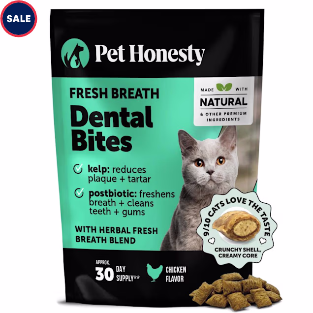 Pet Honesty Chicken Fresh Dental Bites for Cats, 0.25 lbs. - Carousel image #1