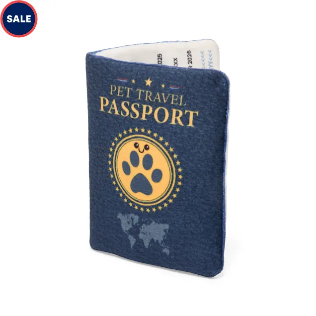 Petco 2 for $5 Passport Plush Dog Toy, Small - Carousel image #1