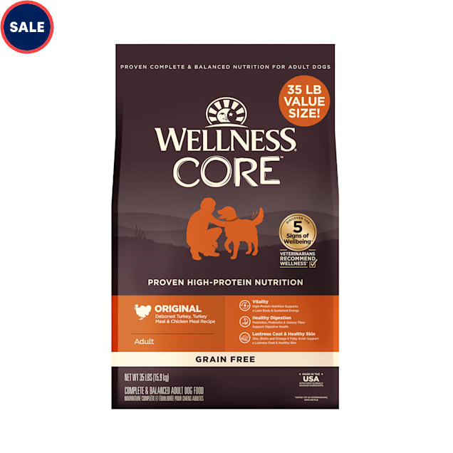 Wellness CORE Natural Grain Free Original Turkey & Chicken Dry Dog Food, 35 lbs. - Carousel image #1