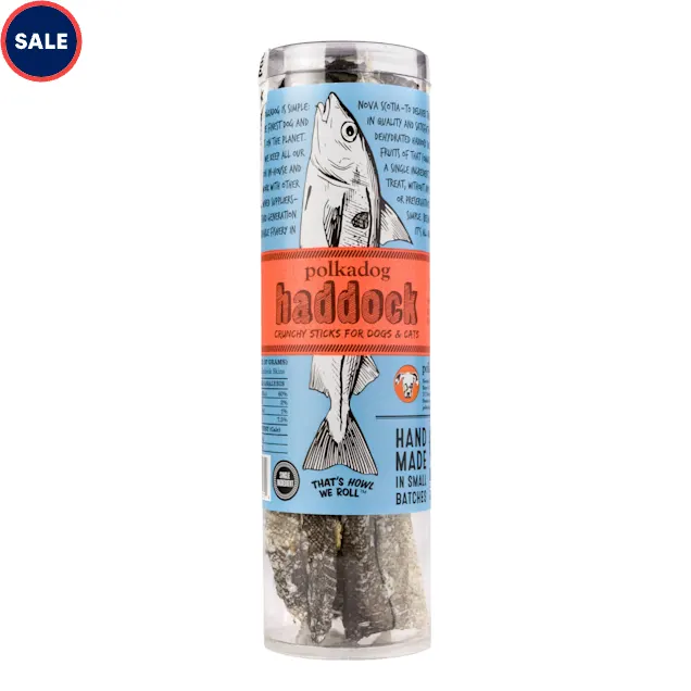 Polkadog Haddock Skins Jerky Dog Treats, 2 oz. - Carousel image #1